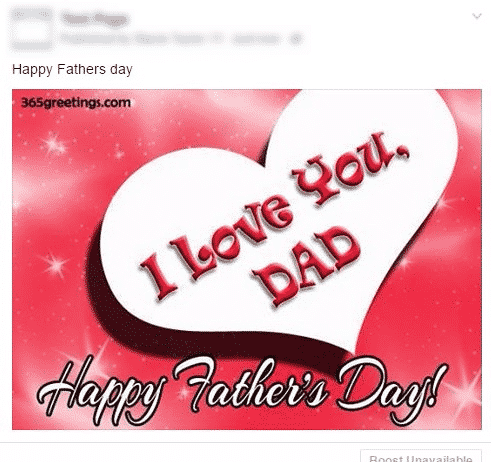 Bad Father's Day Post
